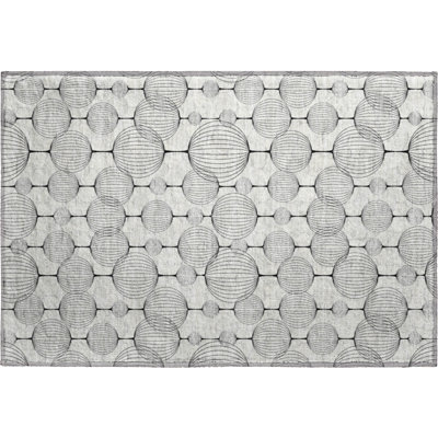 Premium Machine Washable Prisco Graphite Rug