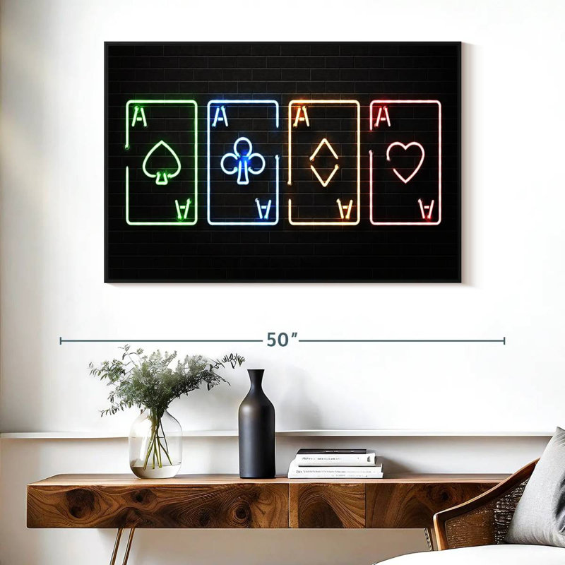 Senne Neon Playing Cards, 27" H x 40" W