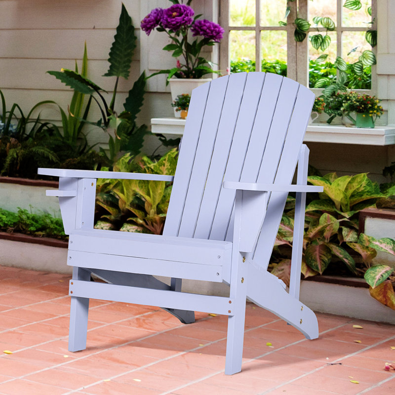 Outdoor Adirondack Chair, Gray