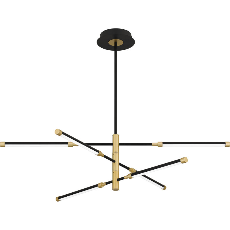 Luminaire suspendu linéaire à 1 lumière pour îlot de cuisine à DEL