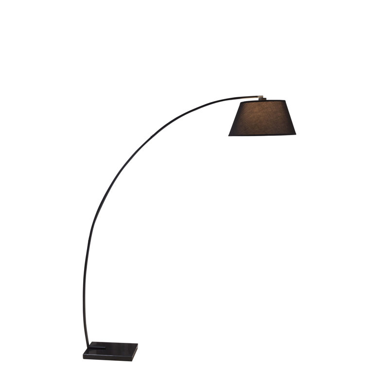 Morey 80'' Arched Floor Lamp, Black