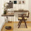 Brun clair + bureaux rectangulaires en bois massif transparent + acrylique-108222369-108222367