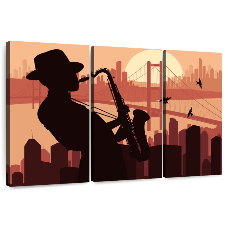 Abarca Sax Player Silhouette, 28" H x 45" W