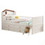Cadre de lit avec rangement, garde-corps et échelle, idéal pour les chambres d'enfants, aucun sommier requis, assemblage facile-954074050