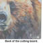 Grizzly Bear Glass Cutting Board Large
