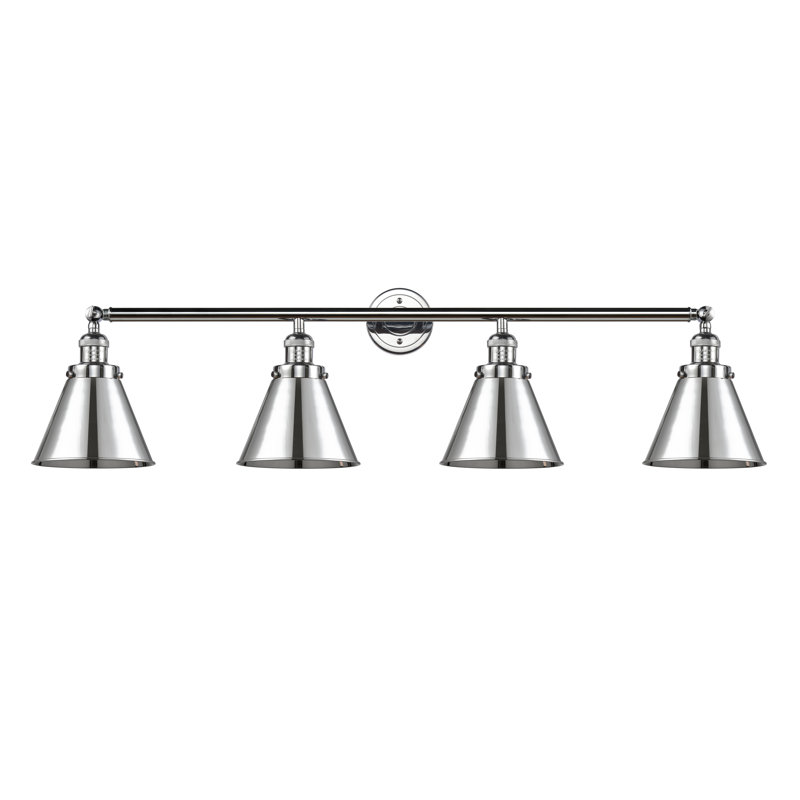 Éclairage de salle de bain à intensité variable 4 lumières Donovan, DEL, Chrome poli, Chrome poli