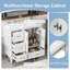 Meuble-lavabo simple 36 po avec lavabo en résine, armoire en verre à fermeture en douceur et tiroirs-864003931