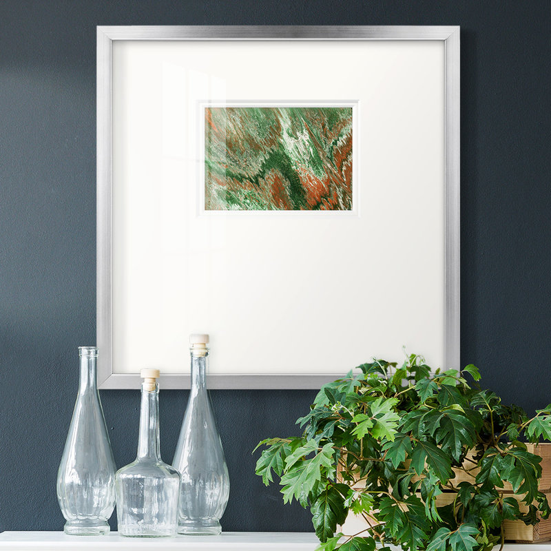 " C42 ", 17" H x 17" W x 1.25" D, Brown Framed Paper