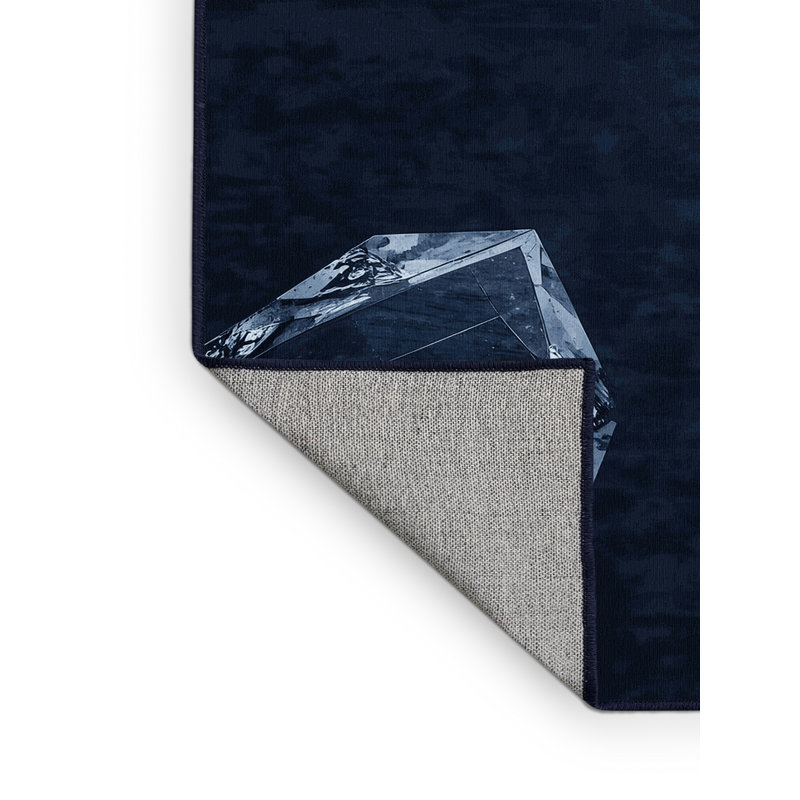 Tapis gris chic et luxueux lavable à la machine Cumberland, 8 x 12