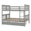 Lit superposé double au-dessus de double avec tiroirs et échelle intégrés (idéal pour la chambre à coucher et la chambre d'amis)-307029367