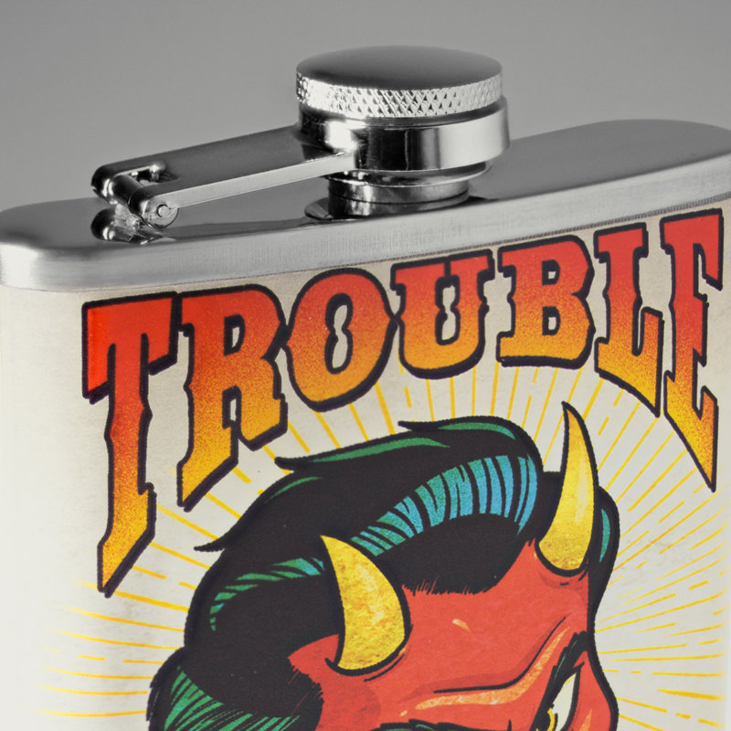 Flasque en acier inoxydable trouble Maker