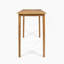 Table de bar d'extérieur rectangulaire en bois d'acacia minimaliste - finition teck