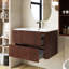 Meuble-lavabo mural simple 30 po avec plateau en céramique Shedir