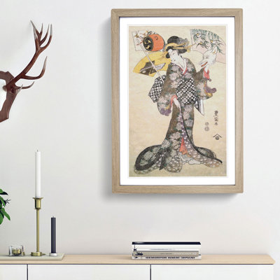 Geisha by Utagawa Toyokuni - Framed Print