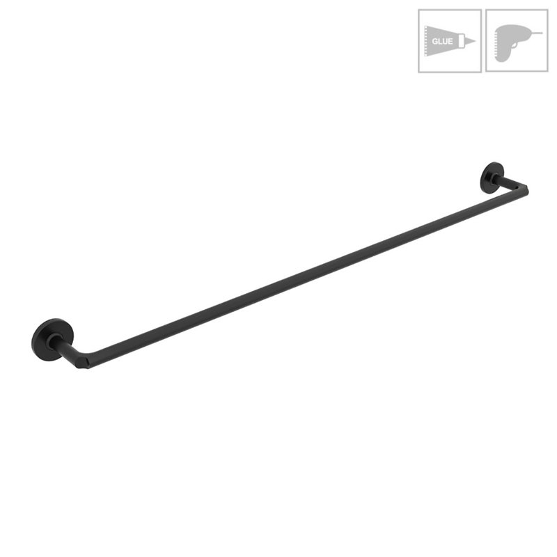 Sbeca Wall Mounted Towel Bar, Matte Black