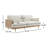 Ahlea 78.75''W Natural Cane Upholstered Sofa