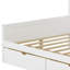 Lit de jour en L pleine grandeur en bois avec sept armoires de rangement et deux tiroirs de rangement, lit multifonctionnel avec bureau d'étude et bibliothèque intégrée, blanc