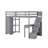 Twin Loft Bed With Drawers,Desk And Stairs-2098774152