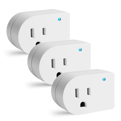 Single Surge Protector Plug,Grounded Outlet Wall Tap Adapter with Indicator Light,White,3 Pack
