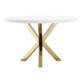 Round Metal Base Dining Table