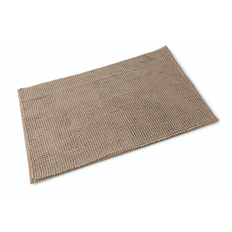 Microfibre Non-Slip Bath Rug, Walnut
