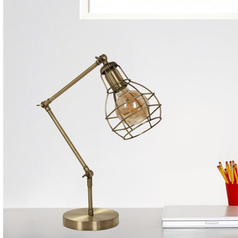 Lampe de bureau 17,72 po Mcbrayer, Laiton