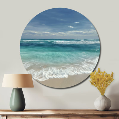 Ineye - Coastal Beach, art mural rond en métal
