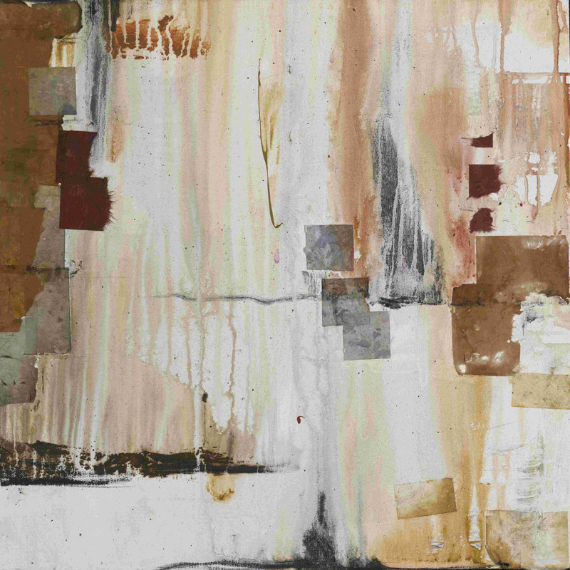 Abstract Painting Cream Brown - Print, 30" H x 30" W