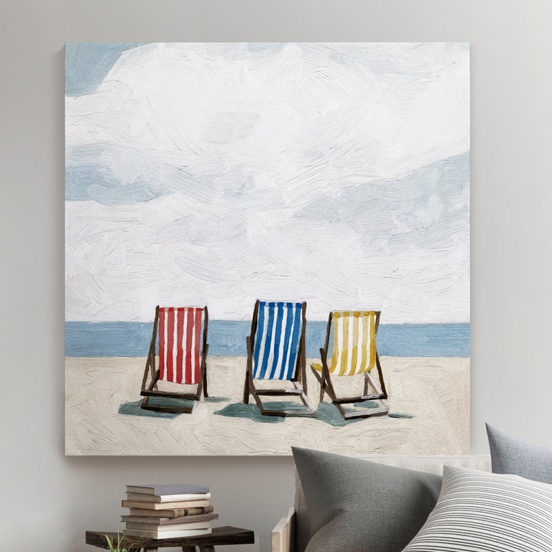 Beach Trip II - Imprimé, H 32 po x l 32 po x P 1 po, Toile tendue