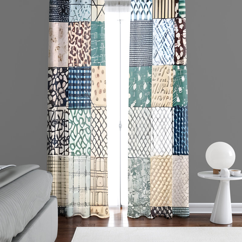 Breeannah Semi Sheer Curtain Pair, 20" W x 82" L