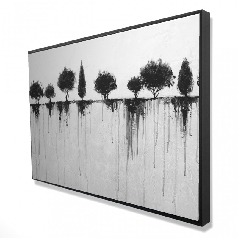 «Abstract Black Trees» sur toile