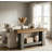 Farmhouse Entryway Console Table, 2-Tier Entryway Table, Long Sofa Accent Table Behind Couch Table w/ Open Storage for Entrance, Living Room, Hallway, 47"-244245222-244245220