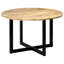 Schrade Round Solid Wood Top Metal Base Dining Table-41907604