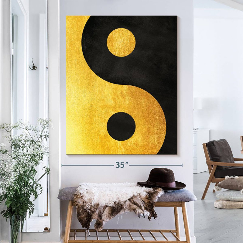 Sépia Yin Yang, H 40 po x l 32 po x P 1,25 po