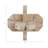  Usko Gorda Small Crackle Travertine Knot, Ivory/Tan-107086715