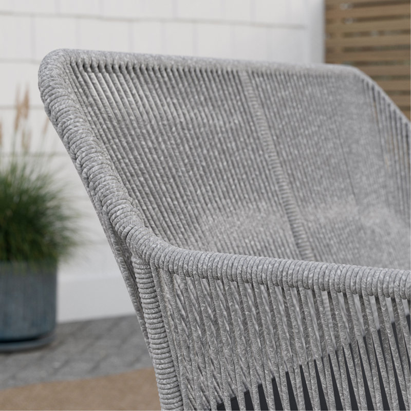 Brookside Outdoor Loveseat, Gray/Black