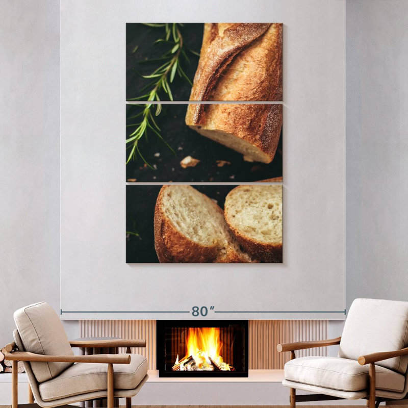 Baguette fraîchement cuite, H 74 po x l 48 po