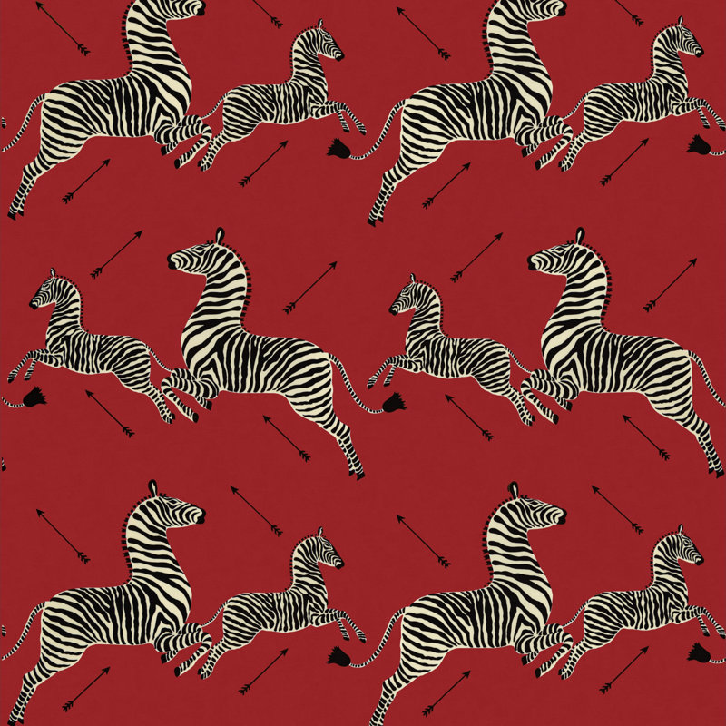Zebras Fabric, Masai Red