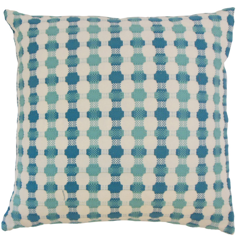 Erela Geometric Reversible Throw Pillow, Bermuda