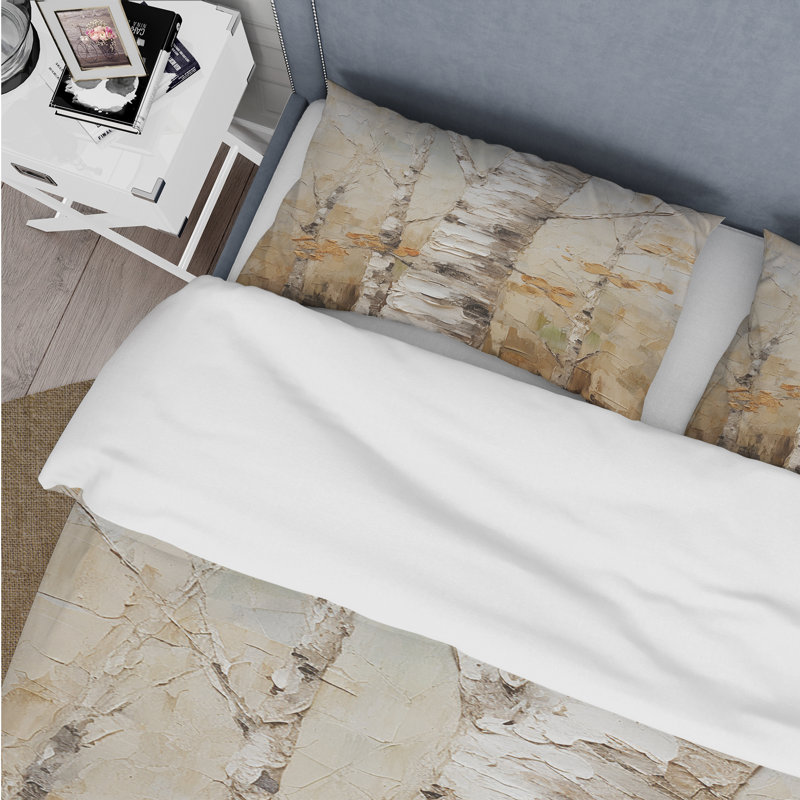 Ensemble de housse de couette Beige Tree American Basswood II - Tree, Housse de couette pour très grand lit