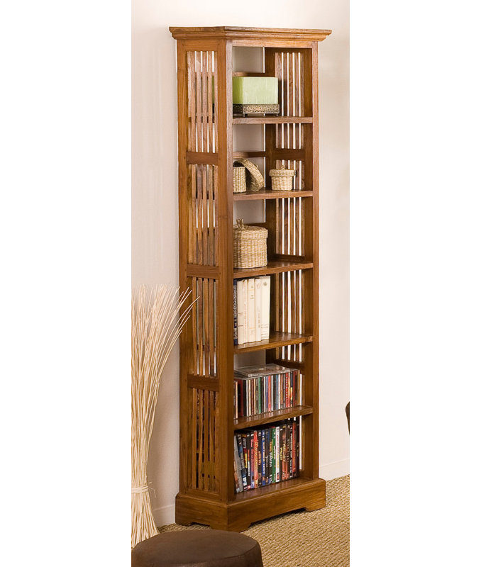 160cm H x 45cm W Solid Wood Standard Bookcase, Honey
