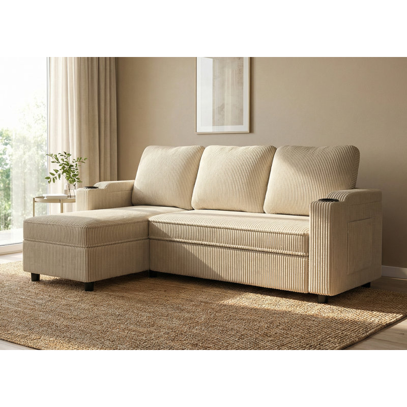 3 Seater Linen Blend Sofa Bed