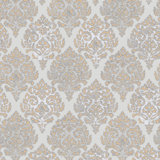 Lustre Metallic 3D Embossed Modern Damask Wallpaper Roll