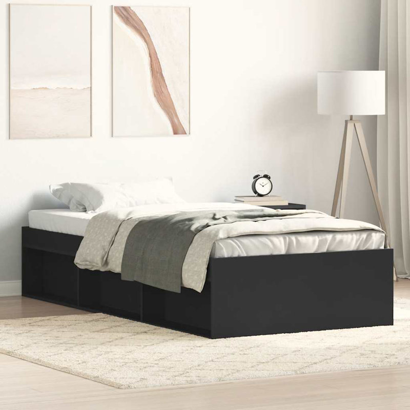 Afriani Storage Bed, Sonoma Oak, European Double (140 x 200cm)