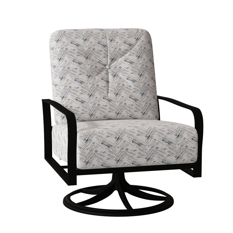 Fremont Outdoor Rocker Chair, Textured Black, Canvas Bird's Eye Sunbrella® Canvas