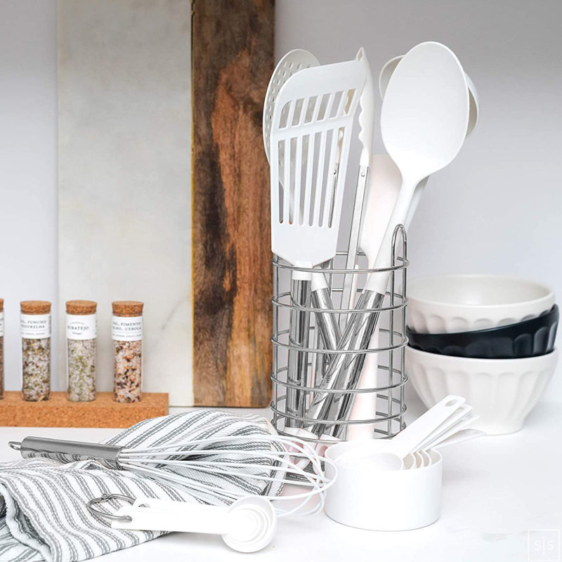 Stainless Steel Oval Utensil Crock