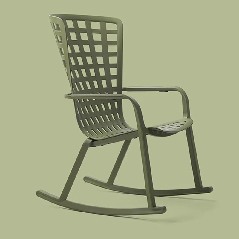 Chaise berçante de style italien, Vert, Vert