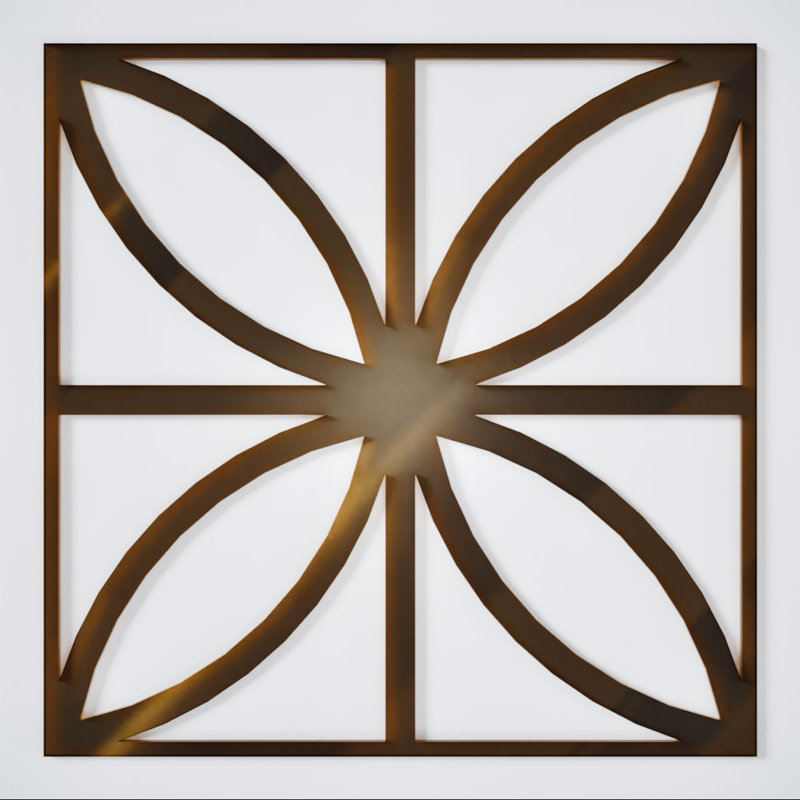 Miroir bronze Swansea, 15.38" H x 15.375" W x 0.125" D, Bronze