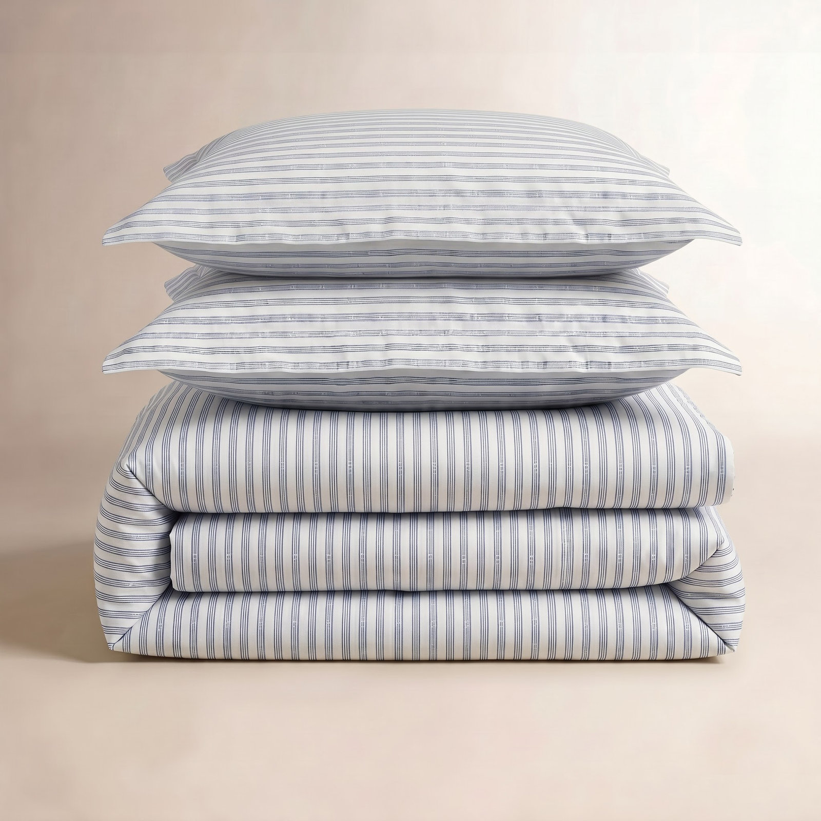 Cobbett Cotton Duvet Cover Set, King Duvet Cover + 2 Shams, Blue