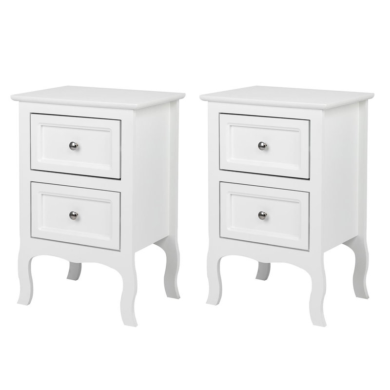Kaser 15.75'' W White Nightstand Set of 2